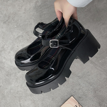 2021 spring and summer new Mary Jane shoes thick bottom high heel thin retro JK uniform shoes Lolita small leather shoes