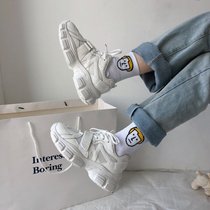 Feet small father shoes women tide ins spring and summer 2021 new super fire thick bottom joker Net red sports casual shoes