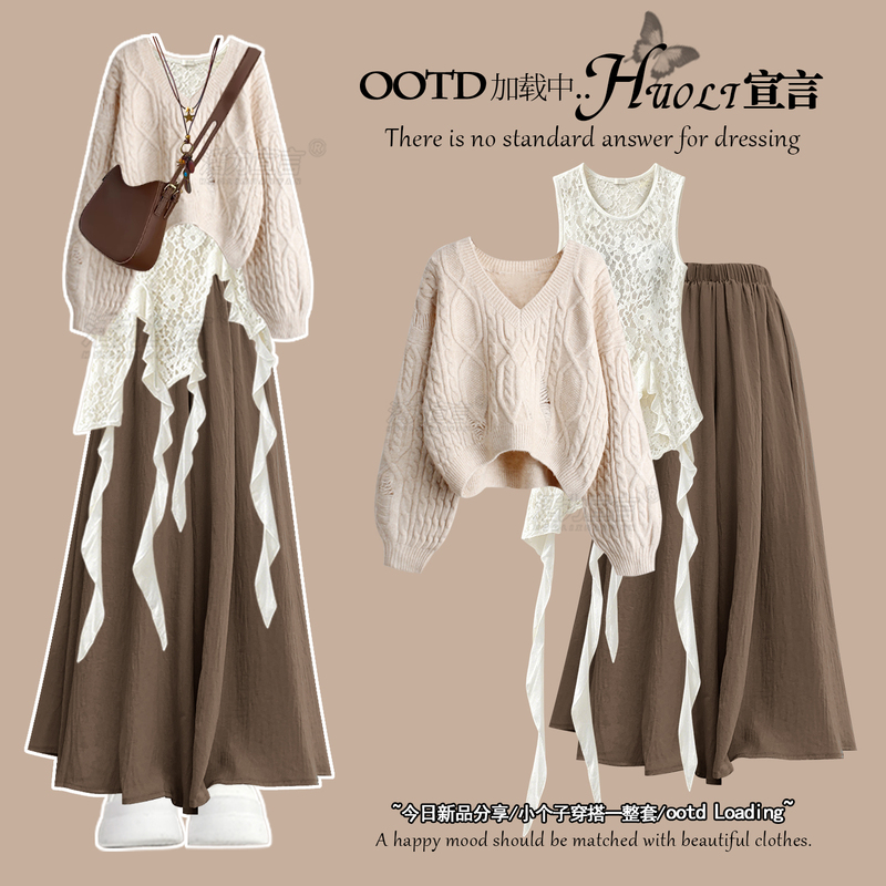Korean-Style Autumn Outfits, Super Stylish and Beautiful Dresses for Women, 2026 Super Trendy Autumn Clothing, a Complete Set of Skirt-Pants for Petite Figures Korean-Style Autumn Outfits, Super Stylish and Beautiful Dresses for Women, 2026 Super Trendy Autumn Clothing, a Complete Set of Skirt-Pants for Petite Figures