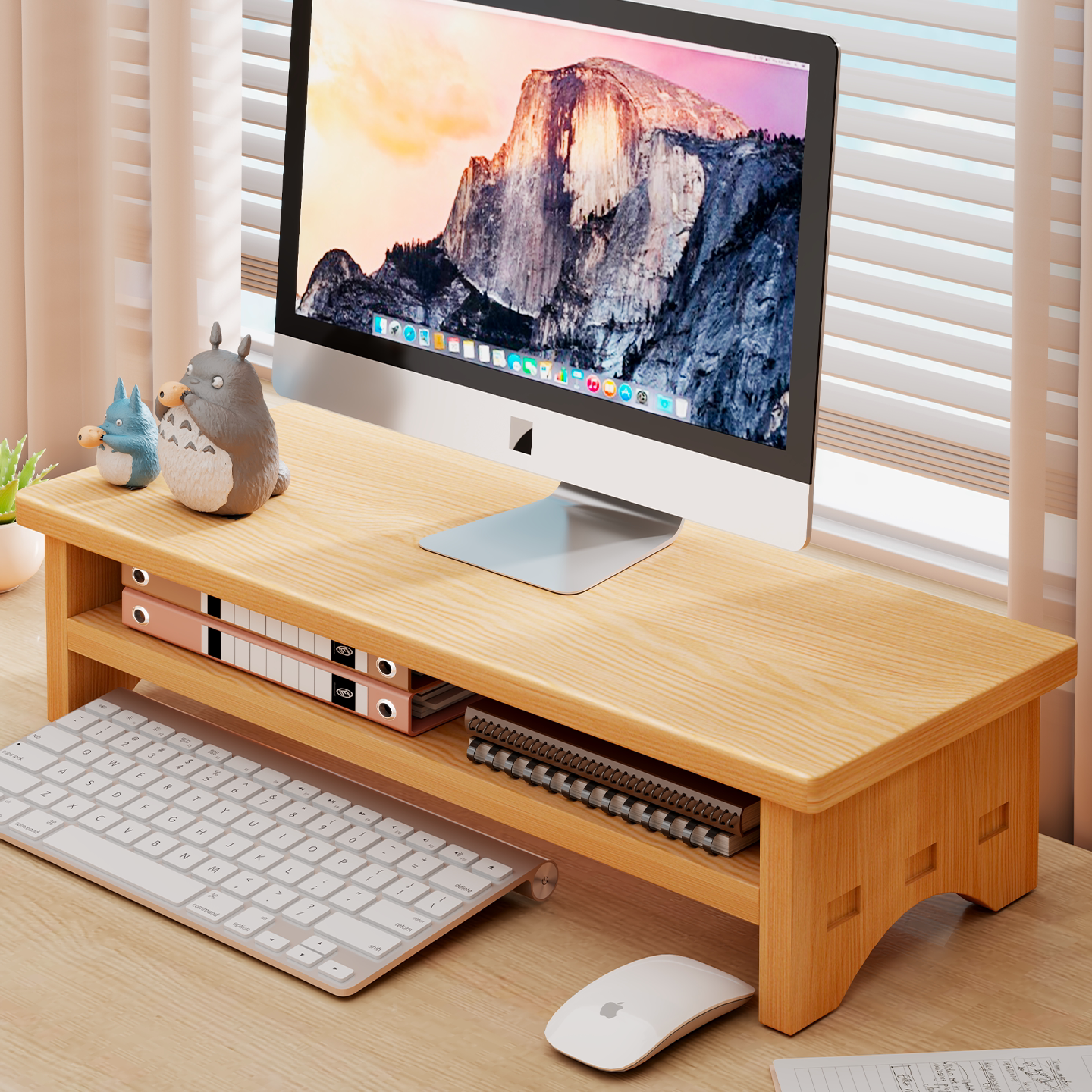 Timber Computer Stand Import solid wood computer stand to enhance your work happiness π πΏ