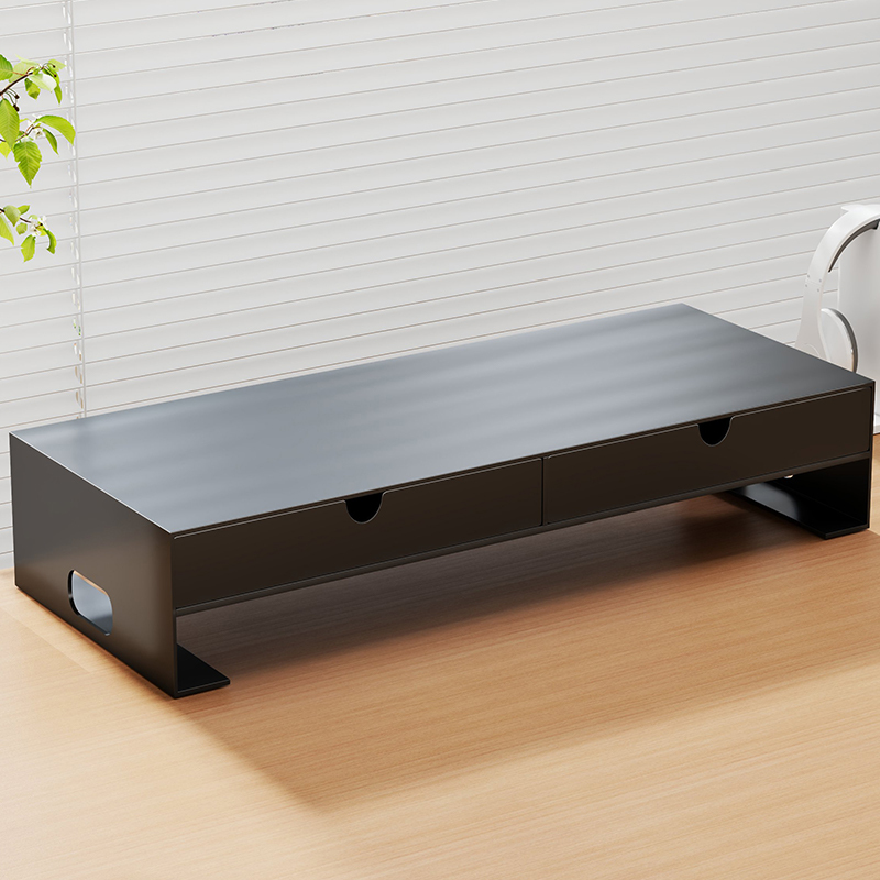 Computer Riser with Drawer, Office Desk Desktop Monitor Laptop Base Stand, Storage Rack, Organizer Box