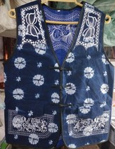  Dali ethnic clothing Bai ethnic characteristics horse clip mens handmade tie-dyed vest jacket performance suit dance