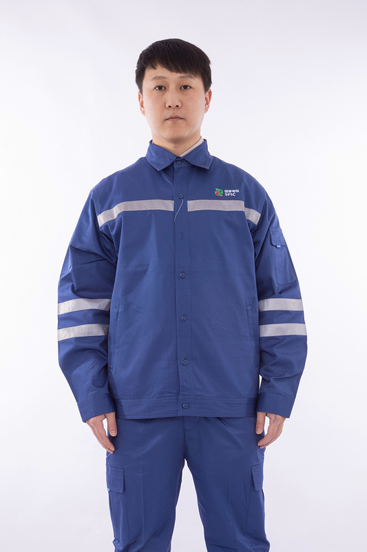 Spring and Autumn Pure Cotton Electric Power Group Work Uniform Set for Men, Workshop Factory Reflective Workwear Jacket, New Power Company Clothing