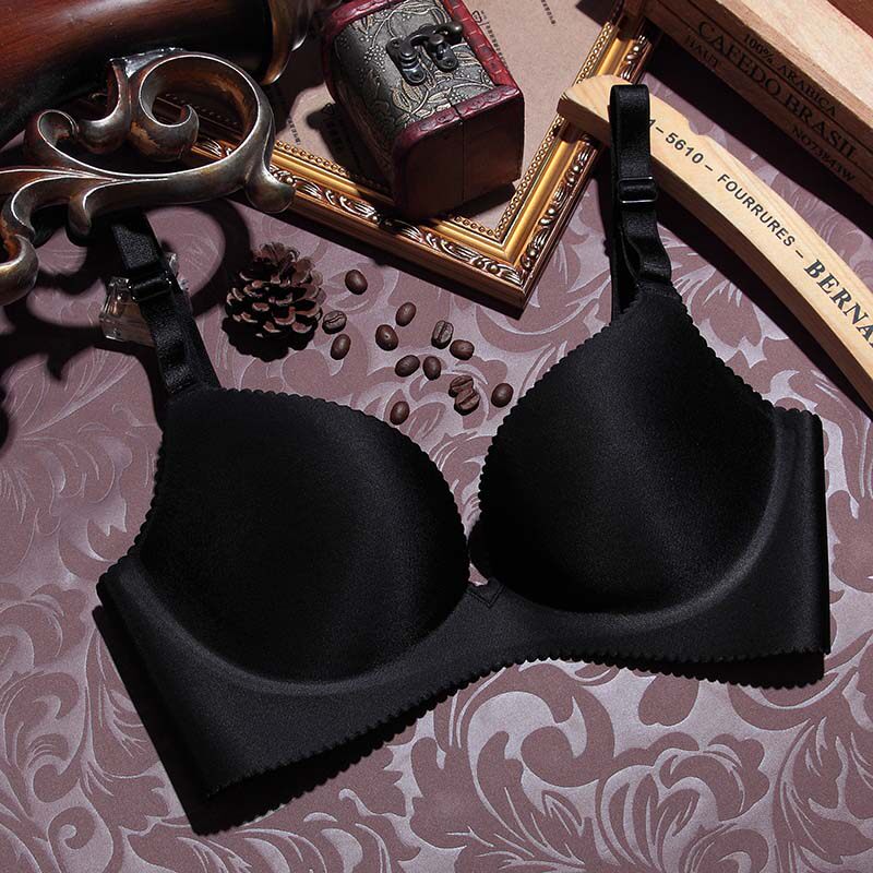 One-piece-free-ring-free underwear with thin lower thickness bra sexy teenage girl small breasts gather for women's summer