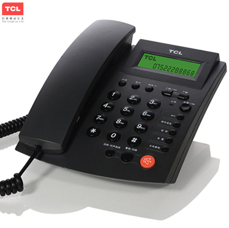 TCL telephone 95 to display business office orange backlight dual interface volume adjustment free of battery