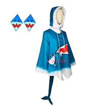 Hololive English Phase 1 student Vtuber Karma Woo Gula cos shark cospaly costume