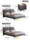 Light Luxury Leather Bed, Modern and Simple Master Bedroom Bed, High-End Atmospheric Double Bed, Upholstered Bed 1.5/ 1.8m Wedding Bed