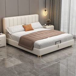 Fabric Bed, Leather Bed, Double Bed, Modern Minimalist Internet-Famous Bed, Master Bedroom Bed, Wedding Bed, Upholstered Bed 1.5/ 1.8m