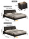 2026 New Model High-End Elephant Leather Art Bed Modern Double Bed 1.68m Master Bedroom Large Bed Light Luxury Cat-Scratch Resistant Leather