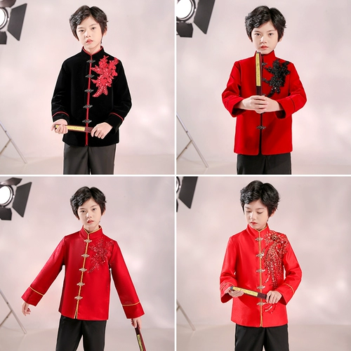 Детский костюм для мальчиков для школьников, платье, комплект, детская одежда, китайский стиль