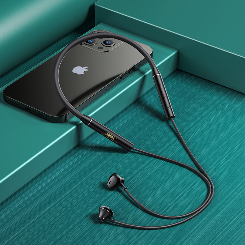 remax睿量超长续航无线运动型挂脖颈挂式蓝牙耳机入耳式降噪跑步