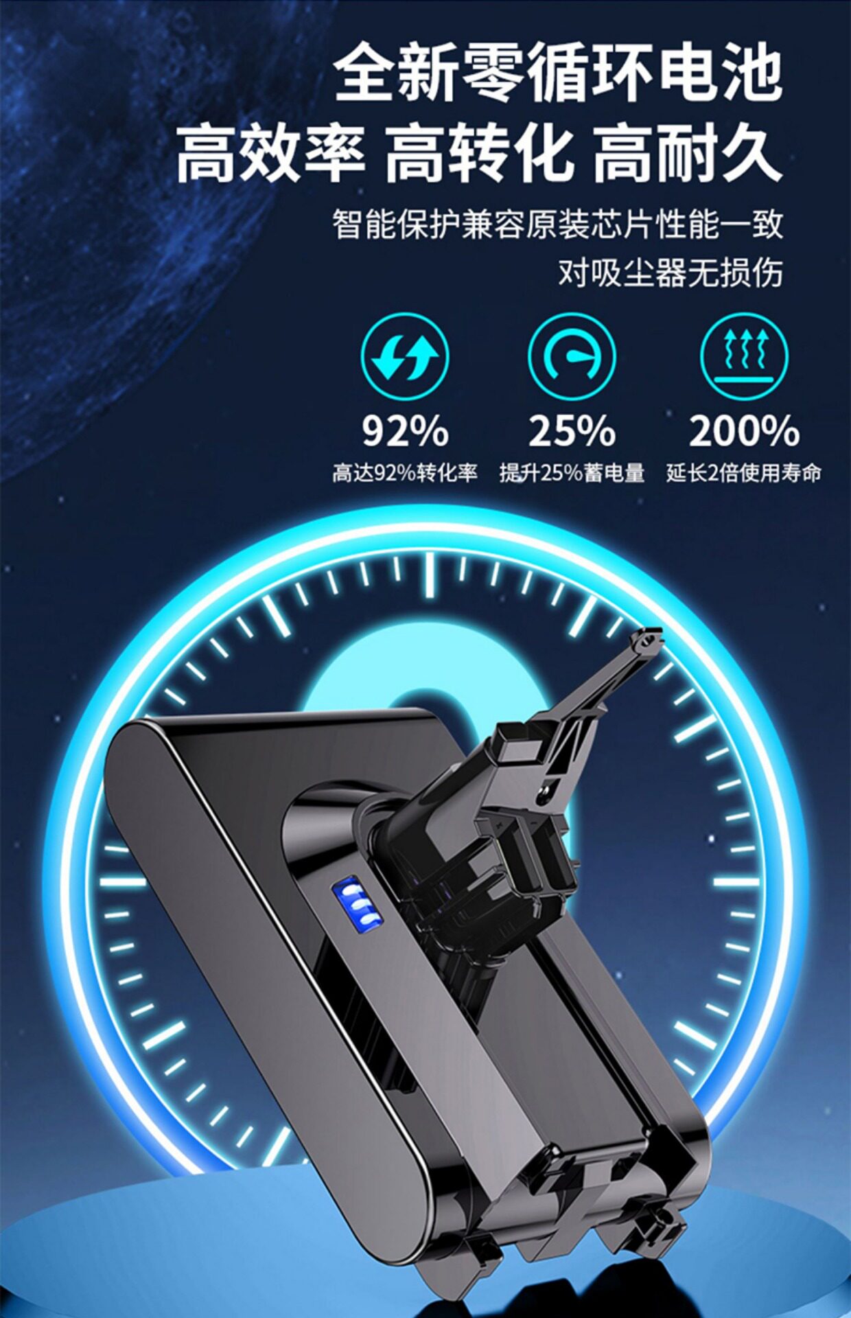Элемент питания 适配dyson戴森v6v8v10v11吸尘器电池替代dc62/sv10戴森电池充电器