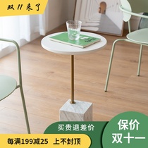 Nordic corner few modern creative small round table Mini Marble metal ins Wind small corner few simple coffee table