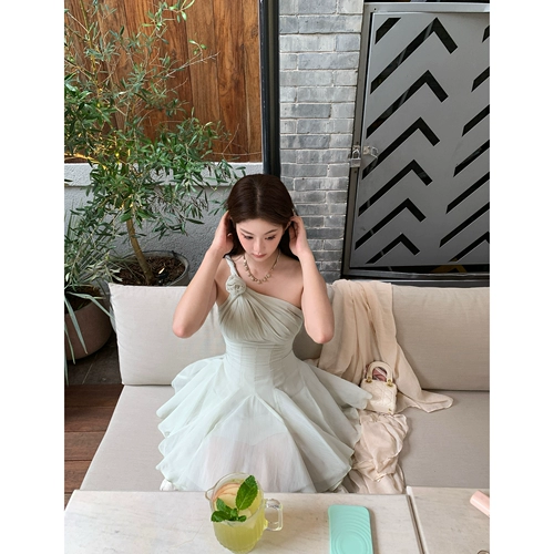 Barb Chill Праздничное платье с цветочным принтом и открытыми плечами для дочери, женская летняя юбка с объемной талией и подтяжками, с цветочным принтом