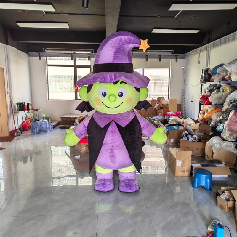 Halloween Inflatable Wizard Cartoon Costume, Walkable Pumpkin Ghost Doll Costume, Skeleton Candy Inflatable Costume
