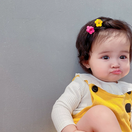 Детская заколка-крабик, милая заколка для волос, челка, детский аксессуар для волос, популярно в интернете, в цветочек