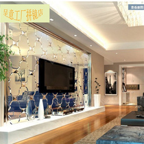  Custom glass fight mirror TV restaurant background wall partition entrance film and television art glass car side mirror Tea mirror