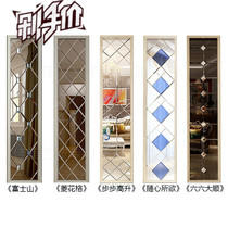 Custom decorative art glass fight mirror TV background wall mirror diamond-shaped simple film and television restaurant tea mirror silver mirror