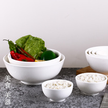 Ceramic thick heat-resistant rice bowl size soup bowl porridge bowl instant noodle bowl soup powder bowl hotel restaurant white rice bowl