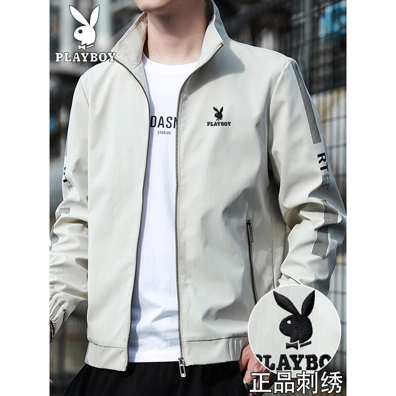 Playboy 2026 Spring and Autumn New Men's Casual Jacket, Windbreaker, Youthful Top, Sports Versatile Coat Playboy 2026 Spring and Autumn New Men's Casual Jacket, Windbreaker, Youthful Top, Sports Versatile Coat