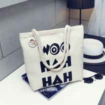 Waterproof canvas tutoring Bag tote bag A4 student book bag men and women bag Art bag small bag