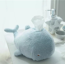 Cartoon Cute plush whale tissue box Living room Creative cramps Cardboard Box car paper towels Home Residence Ornaments