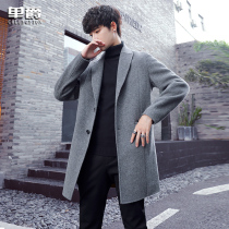 Double-sided cashmere coat 100% pure wool men autumn and winter thick trench coat long wool woolen coat tide