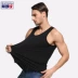 Mùa hè thanh niên nam giới lỏng lẻo áo vest cotton màu trắng cho nam thêm phân bón để tăng màu đỏ trung niên cotton treo. - Áo vest Áo vest