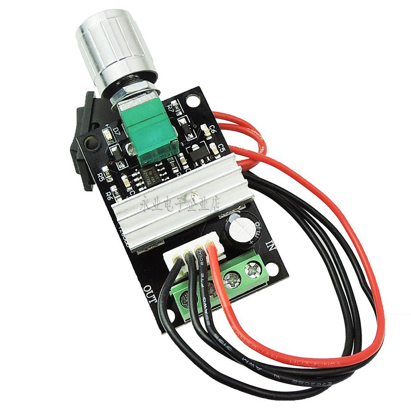 New pint PWM DC motor speed regulator 6V12V24V 3A throttle switch positive reversal with switch function