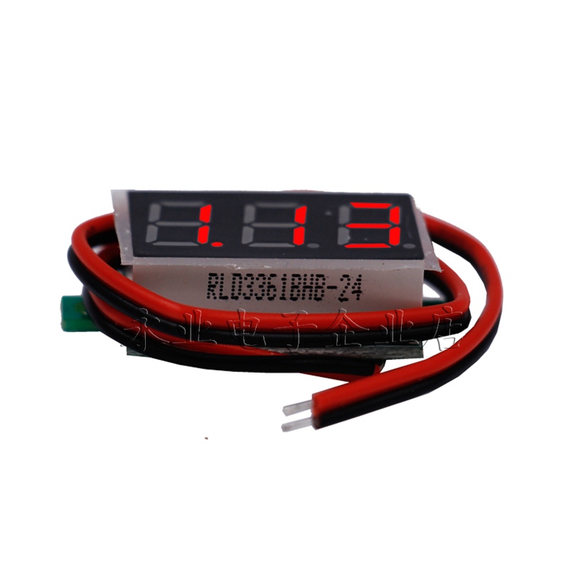 Two-wire voltmeter 0 36 inch DC4 5V30V DC voltmeter head locomotive voltmeter digital display meter