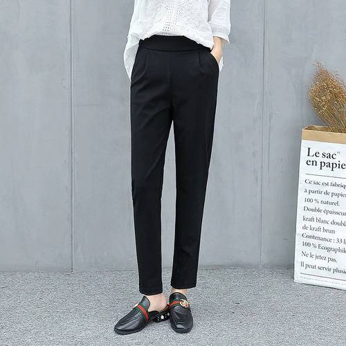 Черные трикотажные штаны, свободный крой, по фигуре, подходит для подростков, в корейском стиле