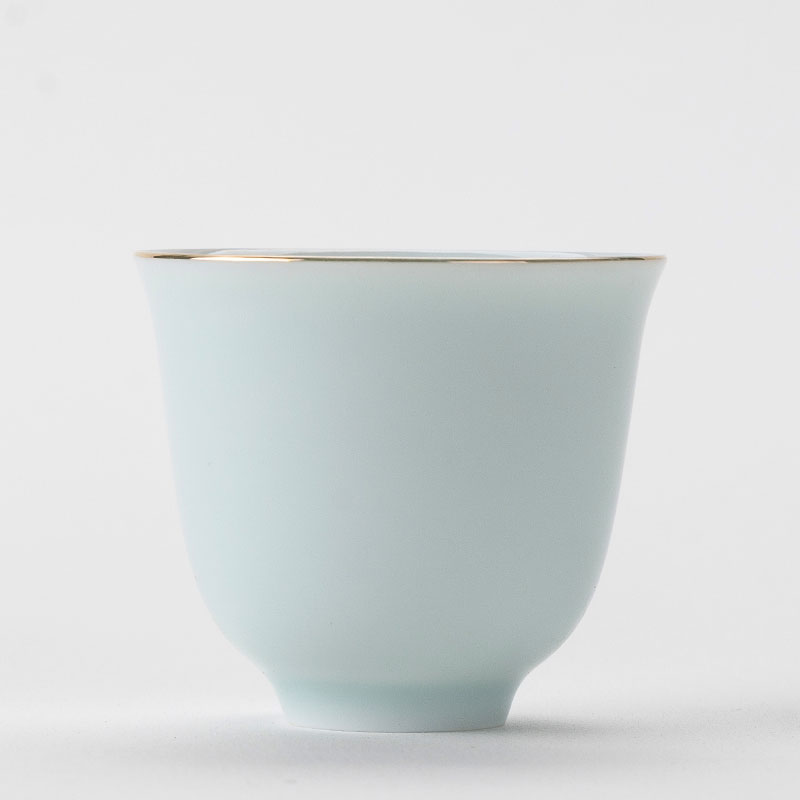 Repeatedly in inferior smooth celadon ceramic keller sample tea cup fat white porcelain cup kung fu tea tea cup, small cup