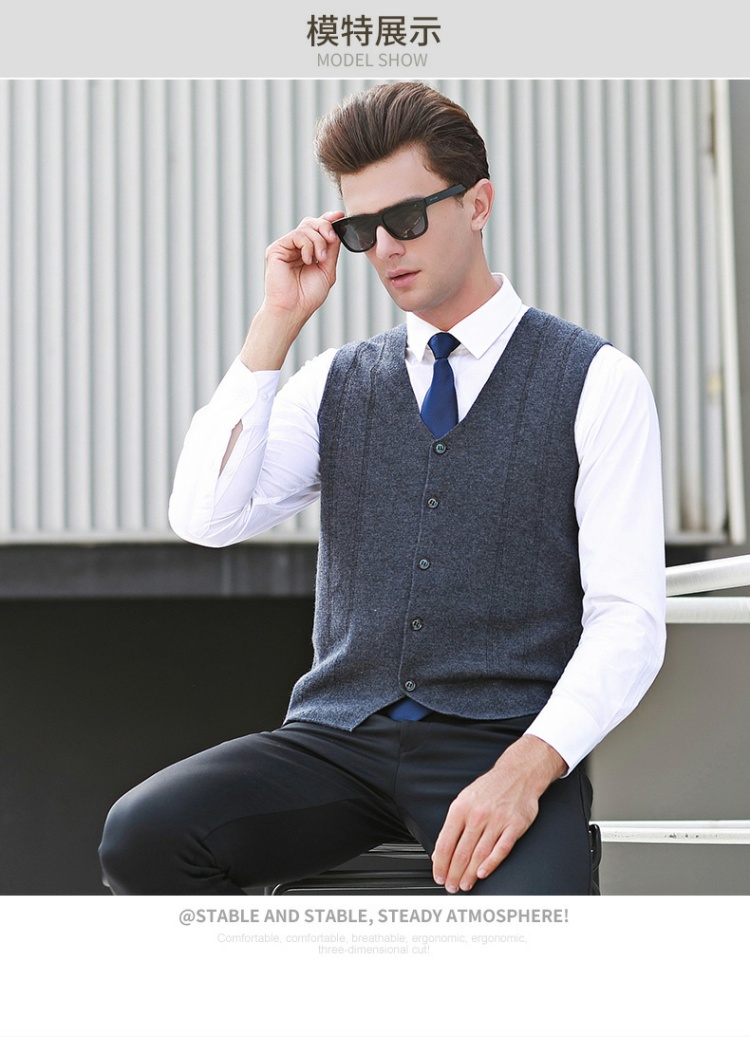 Thương hiệu áo len mùa thu và mùa đông vest nam đan áo len nam trẻ trung không tay vest vest nam áo khoác len nam