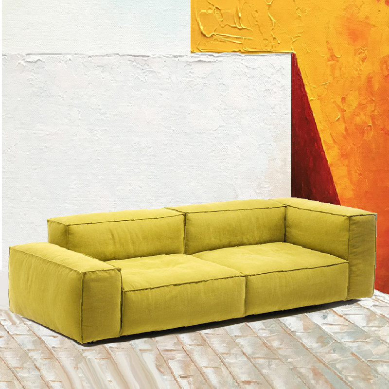 Nordic technology fabric minimalist three-person sofa small apartment modern minimalist living room can be customized sofa combination