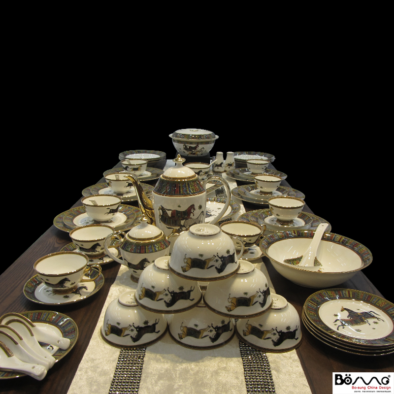 European suit middle - grade ipads porcelain tableware up phnom penh dish dishes suit fine ceramic 69 head box tableware