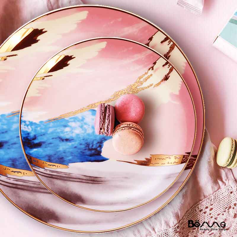 Nordic light much wind see ipads western household steak salad bowl plate disc ceramic creative suit clouds model