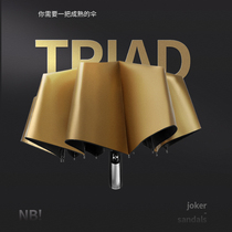 Umbrella automatic folding oversized mens and womens barometer rain dual-use student double custom logo advertising wholesale umbrella