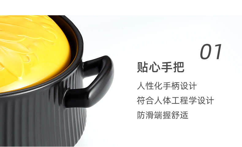 Ceramic casserole soup pot domestic high - temperature gas large Japanese casserole pot stew soup pot stew large capacity