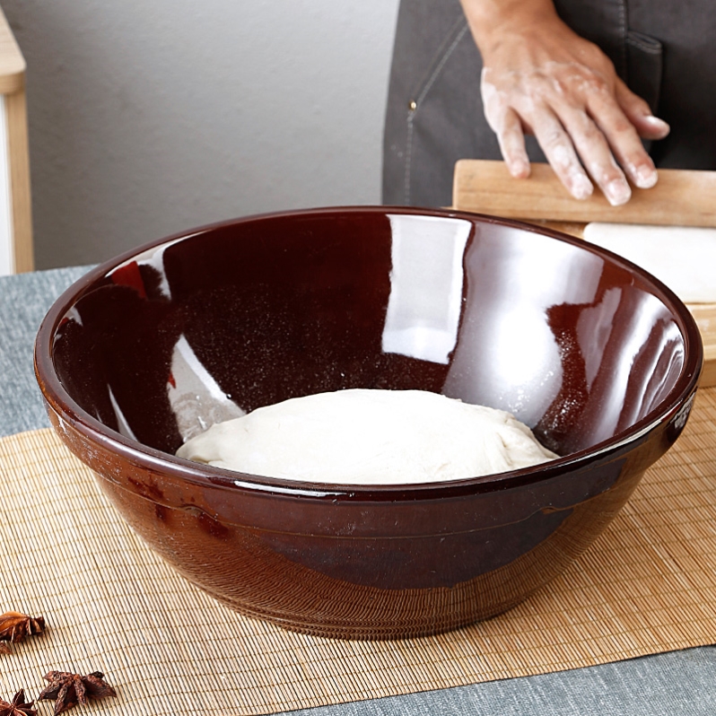 Ceramics and the basin that wash a face old kitchen household more large non - stick surface rubbing basin dovetail xiancai basins made of baked clay basin