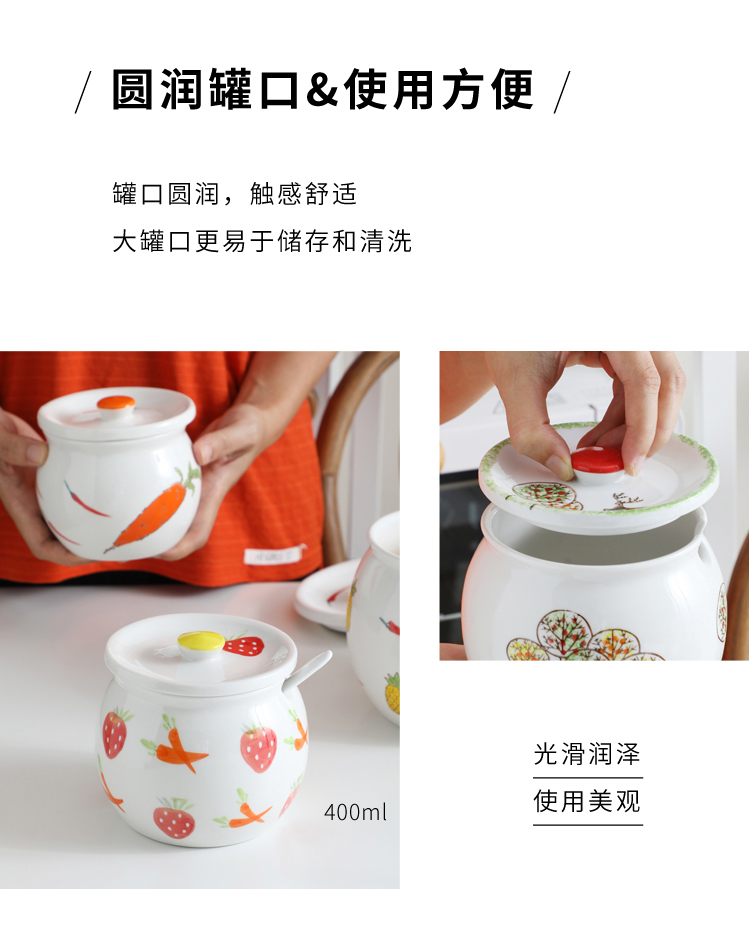 As The ceramic flavor combination with oil, chili sauce pot home to hold The to thermal belt cover pepper pot seasoning bottles and as cans