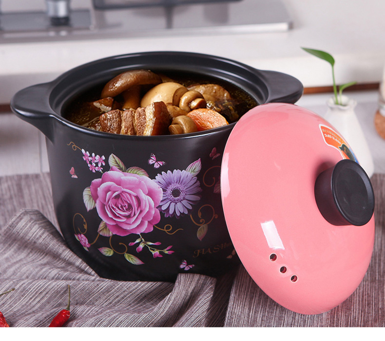 Earthenware pot soup special household gas induction cooker simmering saucepan small ceramic casserole high temperature resistant cooker ltd.