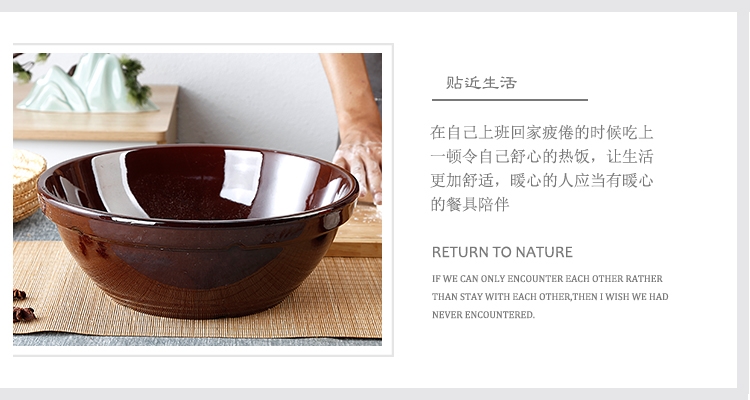 Ceramics and the basin that wash a face old kitchen household more large non - stick surface rubbing basin dovetail xiancai basins made of baked clay basin