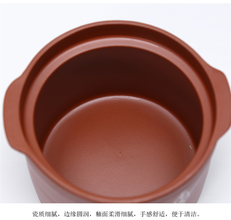 Violet arenaceous stew with cover ceramic dual cover water stew soup bowl potted household health ginseng bird 's nest soup stew pot