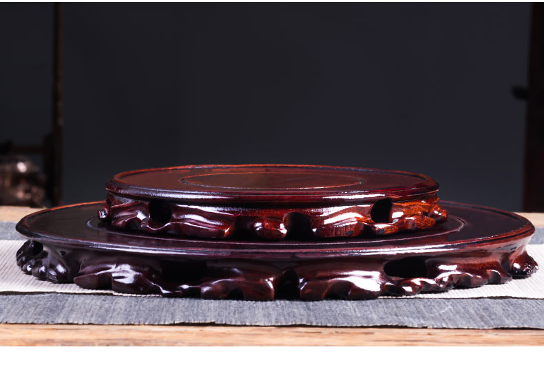 Solid wood base wine bottle tray flowerpot tap bonsai furnishing articles contracted and I crafts of Buddha barrel wooden splints