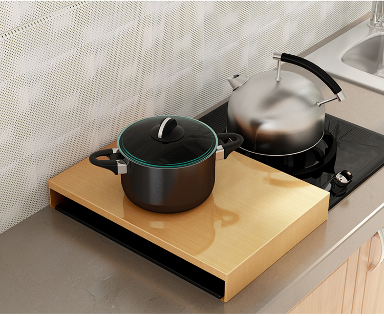 Gas buner cover plate to cover the kitchen stainless steel base of induction cooker shelf Gas stove shelf punch