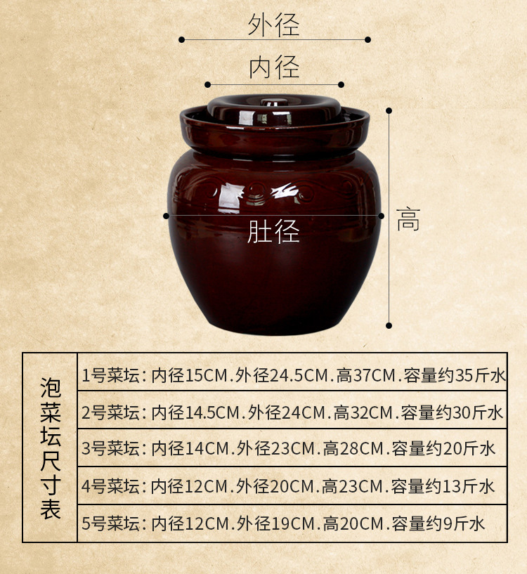 Household ceramics pickles pickled egg jar jar pickles pickles earthenware jar sauerkraut cylinder with cover thickening salted duck egg