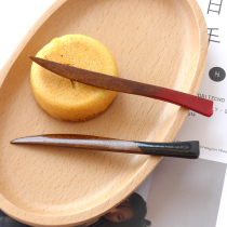 YU Time new creative red and black handle Mini small wood knife cake dessert knife Western pastry moon cake small cutter