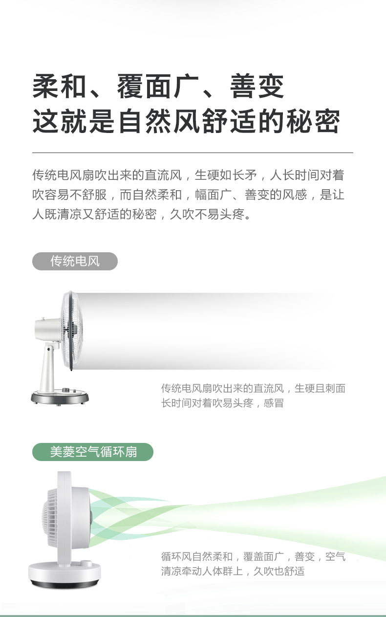 美菱 空气循环扇 涡轮对流台扇 图3