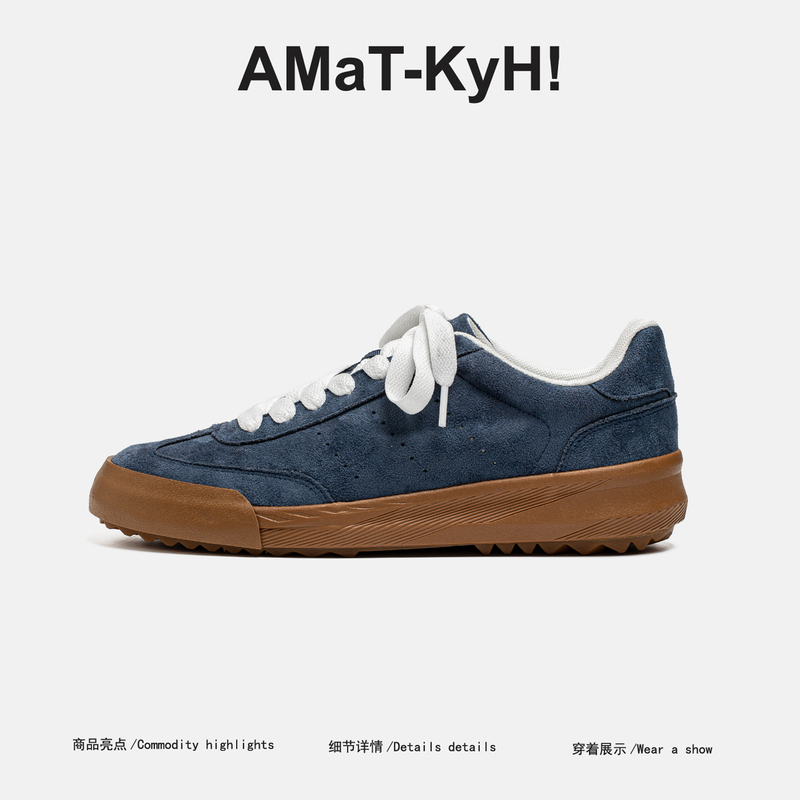 [Daily Outings] Amat-Kyh! Cowhide Women's Shoes, Korean Style New Sneakers, Breathable Soft-Soled Lightweight Men's Shoes