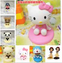 Shaking head cake decoration cake decoration Childrens cartoon car shaking head doll